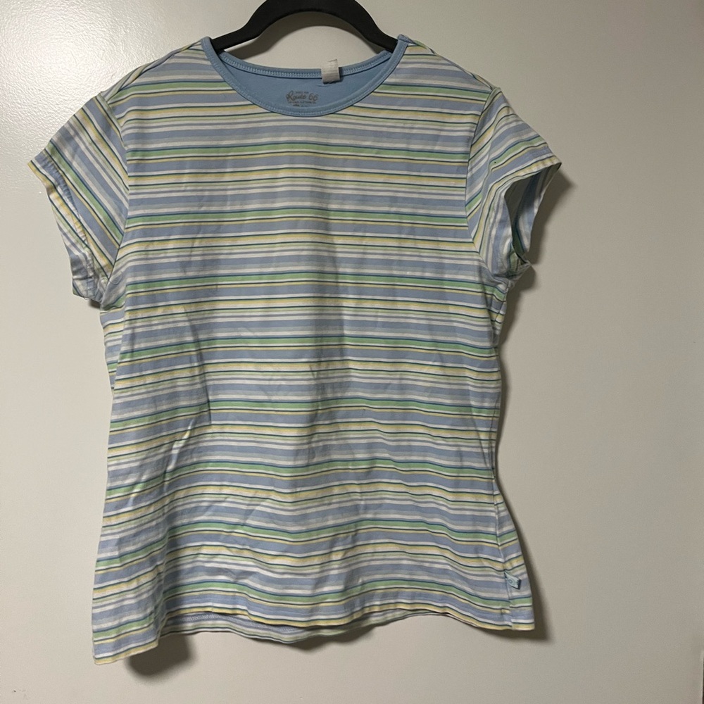 Women’s Vintage Route 66 Striped Tee